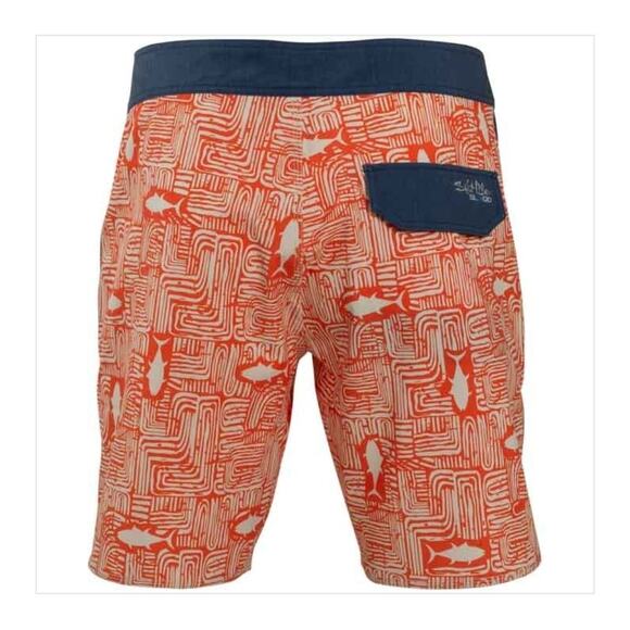 NEW! Salt Life Tiki Tuna SLX-QD Board Shorts Swim Trunks Men's Size XL Fishing - Picture 2 of 8